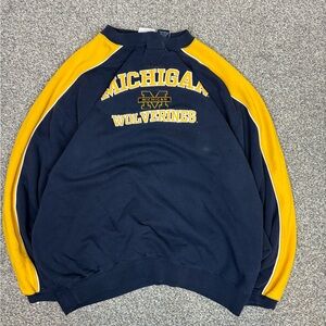 Vintage varsity classics Michigan wolverines embroidered Spellout crewneck